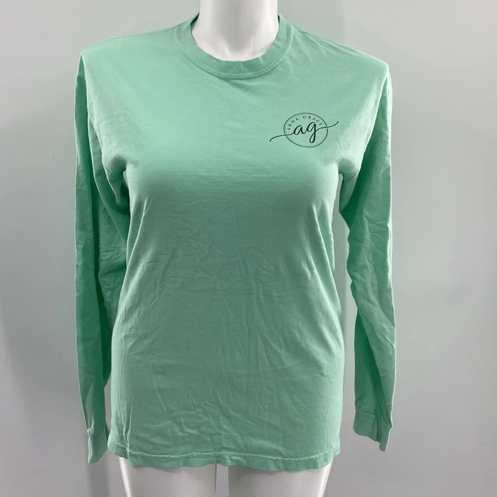 Anna Grace Comfort Colors Merry & Bright Graphic Tee Medium - Picture 3 of 11
